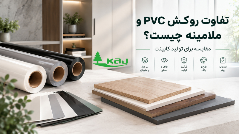تفاوت روکش PVC و ملامینه چیست؟ مقایسه برای تولید کابینت